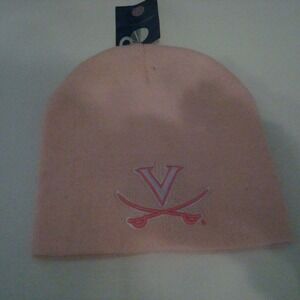 VIRGINIA CAVALIERS CAVE PINK WOMENS BEANIE KNIT TOBOGGAN SKI HAT CAP VINTAGE  W1